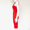 BEAUKEY Summer White Rhinestone Bandage Evening Dress Women Luxury Maxi Spaghetti Strap Red Club Celebrity Evening Party Vestido