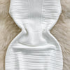 White/Black Sexy Summer Knit Strap Dress Women Tank V Neck Elatic Waist Bodycon Sundress Female Beach  Midi Dress