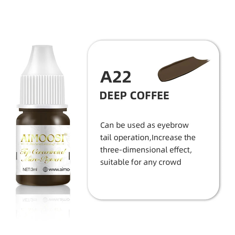 New Top Tattoo Microblading Paint Ink 3ml Pigment For Semi Permanent Body Art Eyebrows Eyeliner Lips Tint Makeup Supplies
