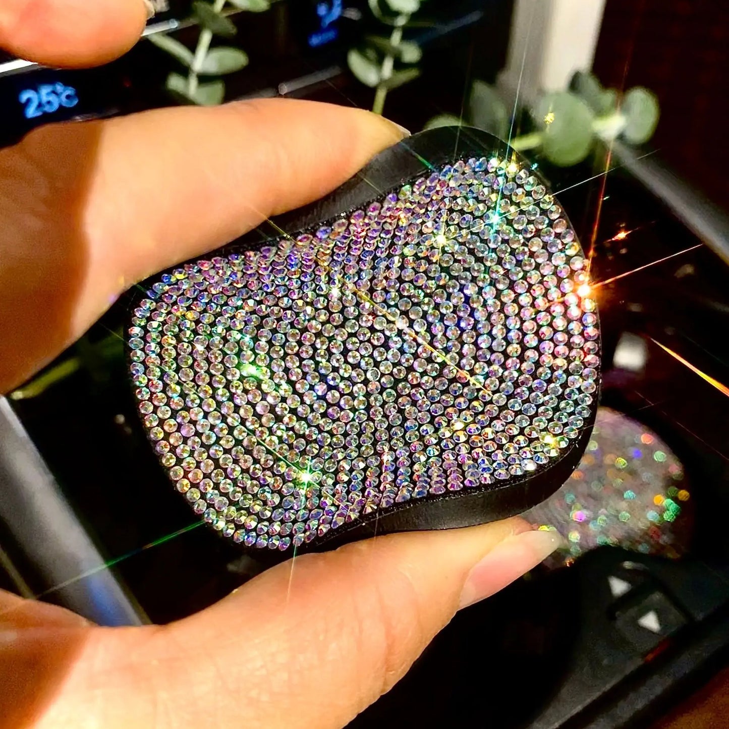 2 Stück Auto-Anti-Rutsch-Wassertassenuntersetzer Diamant Auto Untersetzer Wassertassen-Einsatzuntersetzer Pads Universelle Auto-Getränkehalter Innenzubehör