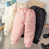 -30℃  Winter Children Lambwool Pants Boys Girls Thick Plus Velvet Trousers Kids Padded Bottoming Pants Toddler Warm Sweatpants