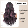 Pink Highlight Colored Lace Front Wig Synthetic Glueless Loose Wave Pre Plucked 13x4 HD Transparent Lace Frontal Wigs For Women