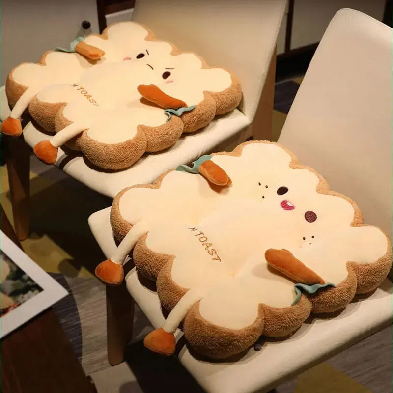 1 Stück Simulation Brot Toast Kissen Gefüllt Memory Foam Kissen Sofa Stuhl Dekor Sitzkissen Niedliche Studenten Stuhlauflage