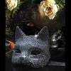 Shiny Cat Ear Masks Cosplay Halloween Party Costume Accessories Long Gloves Sexy Bling Kitten Half Masks