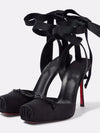 Ladies' New Summer Square Satin High-heeled Sandals with Ankle Straps, Fashionable Party and Banquet Ballet High-heeled Shoes