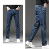 Winter Fleece Dicke Warme Jeans Herren Slim Straight Elastische Denim-Hose Lässige Herrenbekleidung Mode Plüschhose