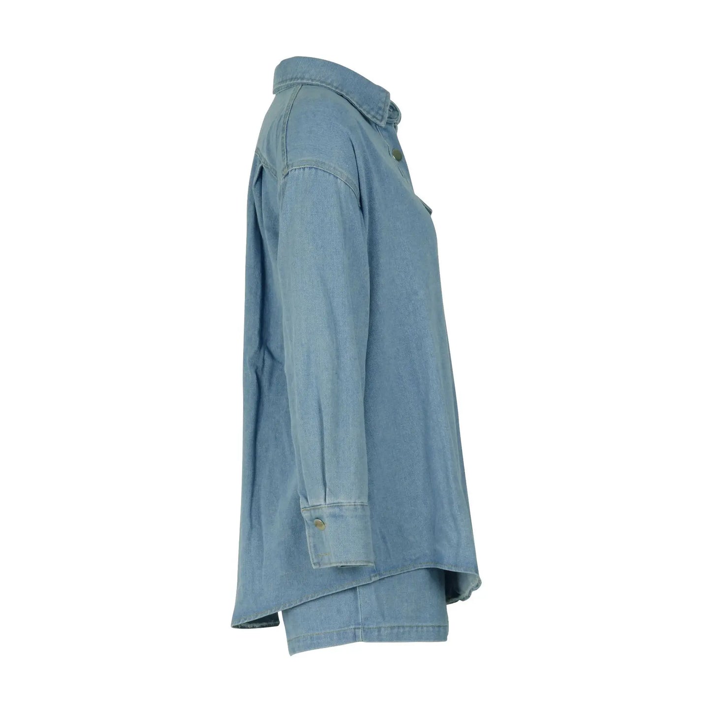 Denim Two Piece Sets Women 2024 Autumn Outfits Single Breasted Turn Down Collar Pockets Jacket Shorts Suit Short Pants Ensemble