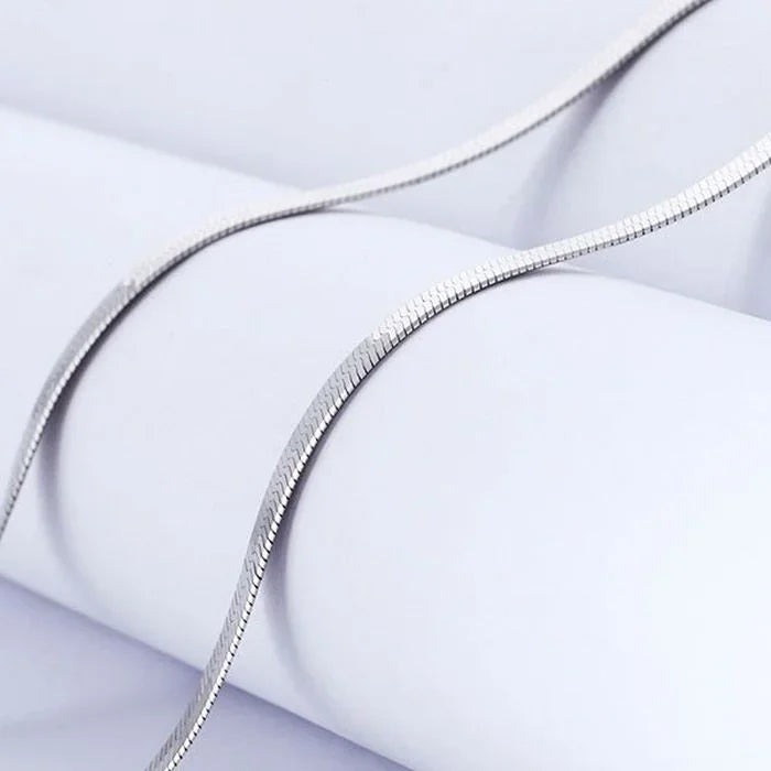 Neues 925er Sterlingsilber, feine 4mm Klingenketten-Halskette für Damen und Herren, luxuriöser Hochzeitsparty-Schmuck, beste Freundin, Weihnachtsgeschenke