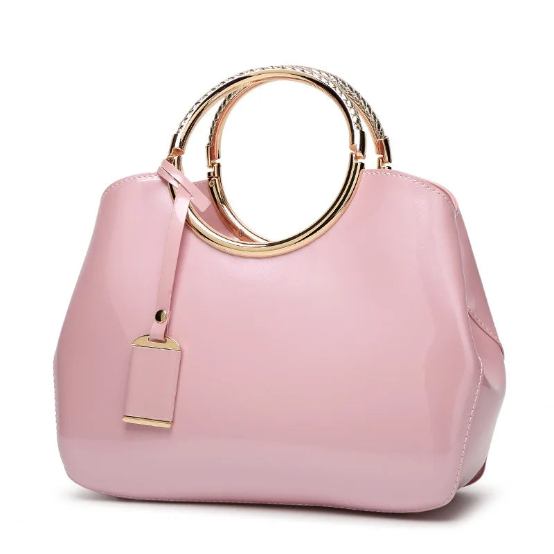 New European and American Fashion Foreign Trade Women'sShoulder Wedding Bag with Bright Surface Shoulder Handheld Bride Bag