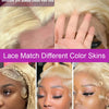 613 Transparente HD-Spitzenfront Echthaarperücke lockig 13x6 Honigblond Deep Wave Full Lace Frontal Perücke Brasilianisch 40 Zoll 250 Dichte