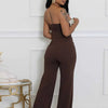 Damen Sommer Trägerloser Jumpsuit Sexy Einteiler Outfits Cut Out Taille Party Jumpsuit Kleidung Damen Langer Rückenfreier Overall