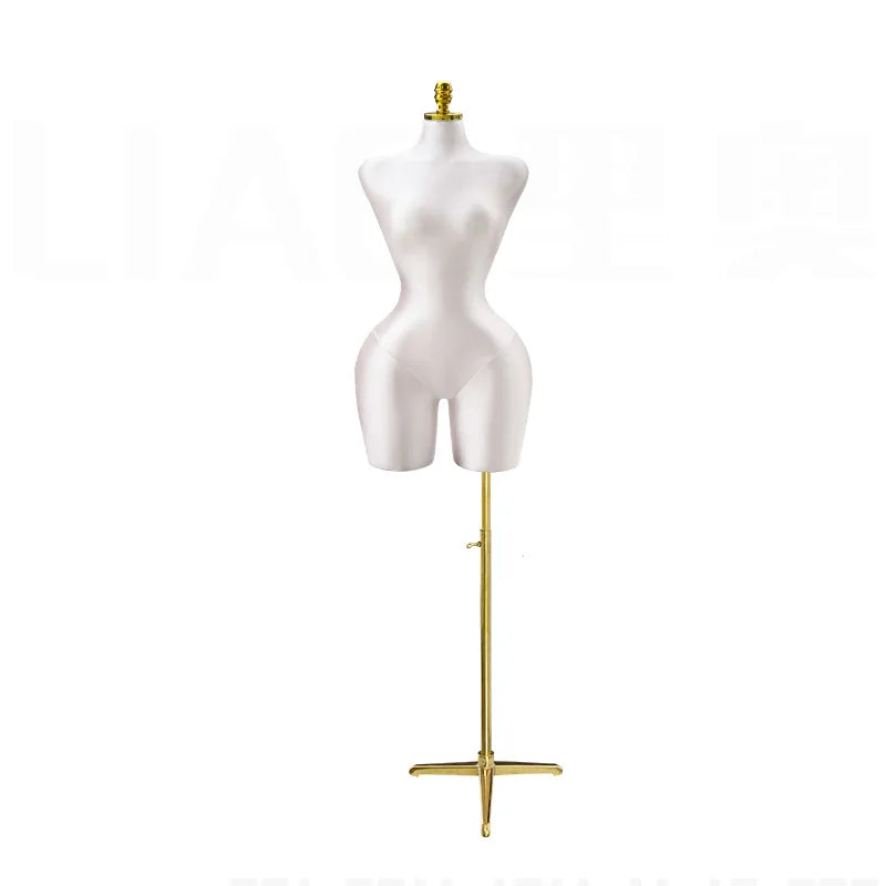 New gold plentiful female mannequins Plus size butt Dress skirt Clothing display pin able Adjustable base