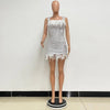Damen Partykleid Ärmellos Glänzende Pailletten Feder Abendkleid Sexy schulterfrei rückenfrei Mini Formelle Ballkleider HXY8