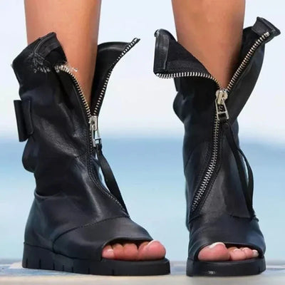 2025 Frühling Herbst Neue Damen Sandalen Schlicht Komfort Damen Schuh Vielseitig Leichte Damen Stiefeletten Lässige Damen Lederschuhe