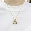 MHS.SUN Neue Leopard Bubble Buchstabenkette Vergoldet Chunky Bubble Zirkon 26 Initialen Anhänger Halskette Frauen Modeschmuck