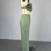 Pants Sets Women Sexy Camisole Top Straight Trousers 2 Piece Suit 3d Flower Backless Spaghetti Strap Tops Summer Outfits 2026