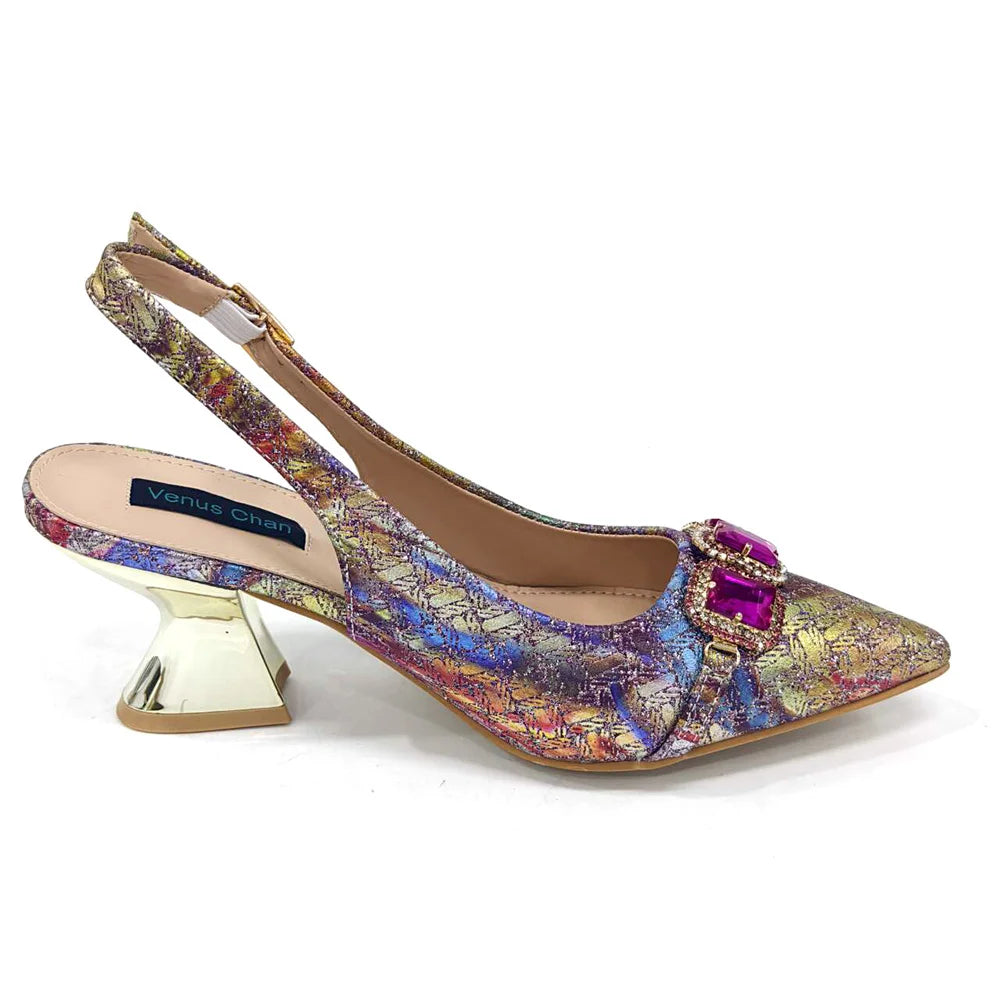 2024 Strass Spitz Zehen High Heels Schuhe und Taschen Set für Damen Hochzeit und Party Elegante Luxusmode in Weinrot