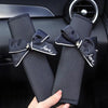 1Pcs Cute Women Bowknot Soft Plush Car Seat Belt Cover Velvet Auto Seat Belt Shoulder Strap Harness Cushion Protector Pads