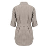 Vestido Feminiso Elegant Shirt Dress Fashion Mini Dress Top Women Dress Deep V-neck Button Fold Over 3/4 Sleeve
