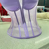 Women Mesh Corset Bustier With Cups Overbust Tight Shaping Tops Strapless Transparent Bodice Slimm Waist Wedding Lace Up Boned