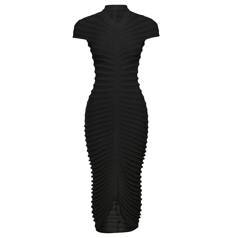 Gestricktes langes weißes Kleid Damen Bodycon Cocktail Abendkleider Damen Sommer Elegant Luxus Maxi Strick Sexy Party schwarze Kleider