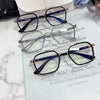 NEW Double Bridge Square Anti-blue Light Glasses Women Men Vintage Transparent Computer Glasses Oversize Frame Eyeglasses