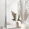 Large Mirror Full Length 34"x76", Floor Body Mirror with Stand, Metal Frame Wall-Mounted Vanity Mirror, Hanging Leaning
