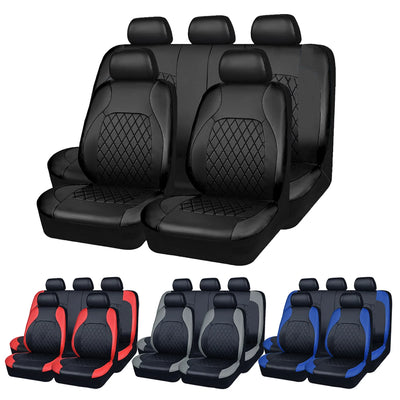 All Season Gesteppter PU-Leder Autositzbezug Vollständig ummantelter Sitzschutz Wasserdicht Universell passend Limousine SUV Pick-up Truck Sitz