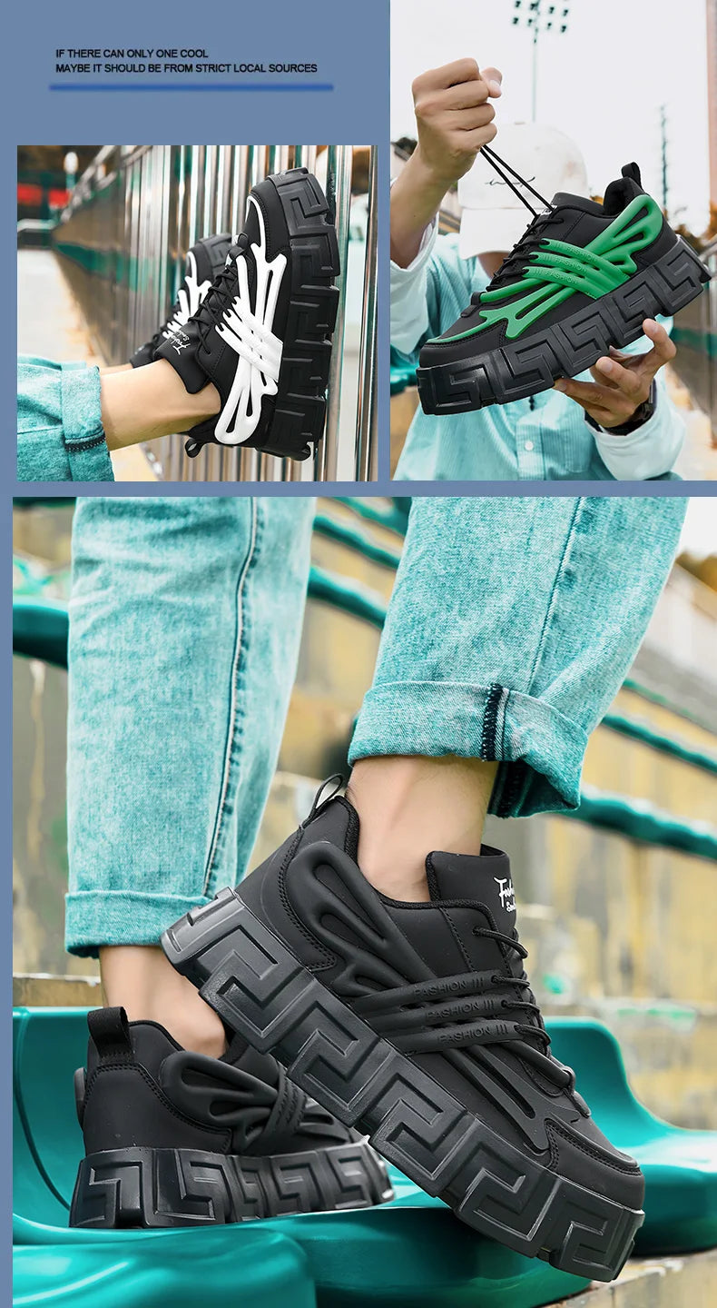 Casual Shoes For Men Street Style Walking Shoes Sneakers Thick Bottom Running basketball Shoes Male 2023 Vulcanized Sneakers Men