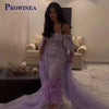 Prowinea Classic Mermaid Prom Dress Crystals Pleat Sweep Train Gala Formal Party Gown Vestidos De Fiesta Customized Plus Size