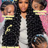 40 42 Inch Loose Deep Wave Frontal Wigs 250% 13x4 13x6 HD Lace Frontal Wigs For Women Remy Loose Deep Curly Human Hair Wigs
