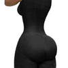 Women's Lace-Trimmed Shapewear Bodysuit - Tummy Control Corset with Adjustable Straps & Zipper, Black, Comfortable Waist Trainer