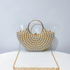 Luxuriöses Design Glitzernde Bankett-Clutch-Tasche Mode Perlmutt-Einlage Hochzeitshandtasche Damen Umhängetasche mit Kette Neue Clutch-Geldbörse