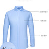 Men's French cufflink shirt with long sleeves slim fit concealed buttons solid color high end wedding dress formal men's