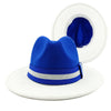 Low price wholesale Fedora hats men's and women's jazz hats red and white new tie dyed Fedora hats autumn classic hats sombrero