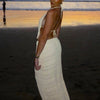 Weird Puss Mesh Backless 2 Piece Set Women Halter Lace-Up See Through Crop Tops+Loose Elegant Long Skirts Vacation Trend Outfits