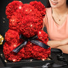 Valentinstagsgeschenke Dekoration Rosenbär Künstliche Blume mit Box Lichter Teddybär für Frauen Freundin Geburtstagsgeschenk Liebesblume