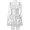 Elegantes trägerloses Korsett-Minikleid schulterfrei glänzende Kleider glitzerndes rückenfreies Roben-Ballkleid Geburtstag Abendparty Cocktail