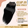 #6 Light Brown Bone Straight Clip In Hair Extensions 1 Piece 5 Clips Full Head One-Piece Clip In Human Hair Extensions 100G/Set