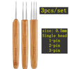 1pcs Wooden Crochet Dreadlocks Braid Needle Feather Wig Hook Needles Threader Knitting Hair Crochet Needles Hair Extension Tools