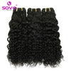 SOVO Honey Blonde Water Wave Human Hair Extensions 100 G Highlight P6/613 Natural Wet and Wavy Peruvian Curly Hair Weave Bundles