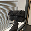 Acryl-Ketten-Umhängetaschen, quadratisch, lässig, Klappe, Damen-Pendeltaschen, gesteppt, All-Match, Winter, große Kapazität für Mädchen zum Einkaufen