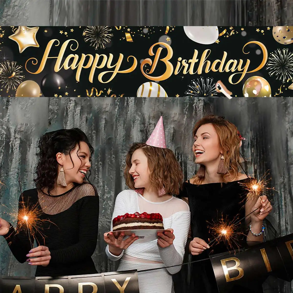 Alles Gute zum Geburtstag Banner Geburtstagsparty Dekoration Kinder Jungen Mädchen Babyparty Dekoration Girlande Wimpelkette Flaggen Jahrestag
