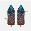 2025 Spring New High Heels Women's Embroidered Beaded Black Sexy Queen's Heel 10-12cm Pointed