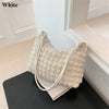 Canvas Wrinkle Bag for Women Shoulder Bags Pleated Bubbles Handbags Padded Casual Underarm Quilted Bag Tote Cloud Bag