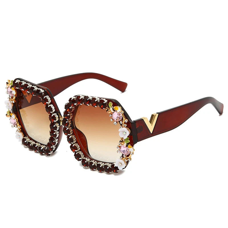 Stilvolle Diamant Blingbling Sonnenbrillen für Herren Damen mit Biene 2022 Luxusmarken Designer Strass Sexy SonnenbrillenDamen