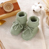 Baby Schuhe Baumwolle Gestrickte Neugeborene Mädchen Jungen Stiefel Mode Einfarbig Warme Kleinkind Kind Slip-On Bettschuhe Handgemacht 0-18M Fußbekleidung