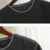 Men's T-shirt 2024 Summer New Knitted Tank Top Fashion Color Block Round Neck Pullover Sweater 100% Pure Wool Short sleeved