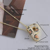 MHS.SUN Neue Leopard Bubble Buchstabenkette Vergoldet Chunky Bubble Zirkon 26 Initialen Anhänger Halskette Frauen Modeschmuck
