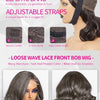 Salz-und-Pfeffer Loose Wave Lace Front Bob Perücke Echthaar Seitenscheitel 5x5 HD Verschluss Lace Perücke Ready To für schwarze Frauen